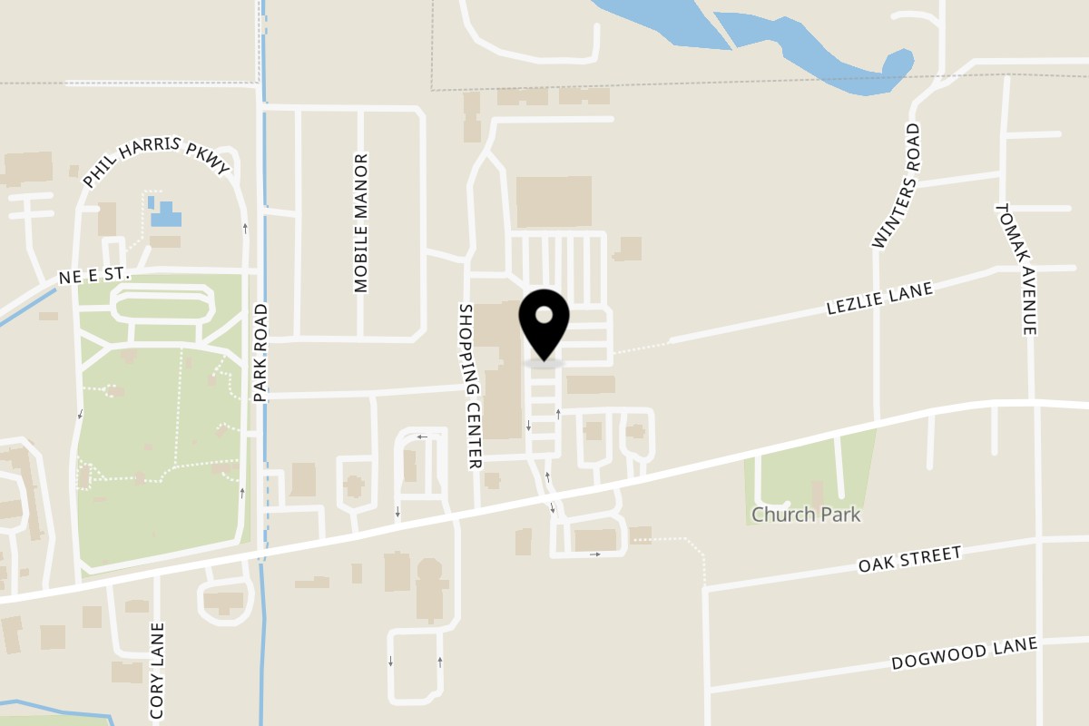 Map showing the location of La Fiesta Mexican on 1600 A St NE in Linton